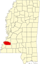 标示出杰佛逊县位置的地图