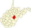 标示出韦伯斯特县位置的地图