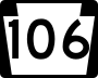 Pennsylvania Route 106 marker