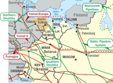 Location of Baltic Pipeline System