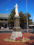 Port Adelaide Workers Memorial with wreaths and flowers