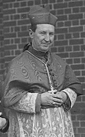 A man wearing liturgical vestments and a pectoral cross faces forward.