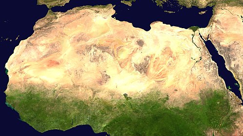 Satellite image of the Sahara