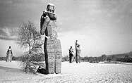 Soviet memorial for Salaspils camp in Latvia by Ļevs Bukovskis (1967)