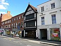 The 1880–1881 mock-Tudor north façade of John Halle's Hall, leading into the Odeon Cinema, Salisbury.