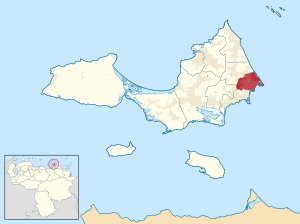 Location in Nueva Esparta