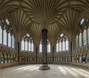 The octagonal Chapter House, with vaults like palm trees