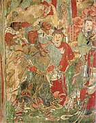 Guan Yu, as seen on mural from Pilu Temple, Shijiazhuang