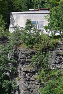 900 Stewart Avenue from across the gorge