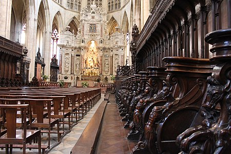 The choir stalls