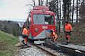 Image 30Most derailments, such as this one in Switzerland, are minor and do not cause injuries or damage. (from Train)
