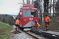 Image 39Most derailments, such as this one in Switzerland, are minor and do not cause injuries or damage. (from Train)