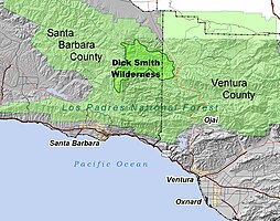 Dick Smith Wilderness Location Map