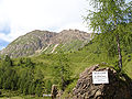 View of the NE flank of the Großer Rettenstein. The summit is in the centre of the 3 rock pinaccles.