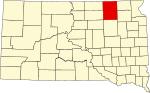标示出布朗县位置的地图