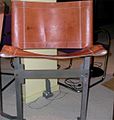 1970s Leather & Steel Chair – front