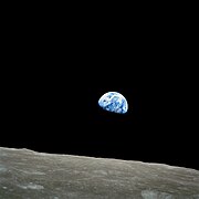 The famous "Earthrise" photo (taken 24 December 1968 during Apollo 8) Credit: William Anders