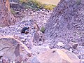 The rock slide located at the end of the Escalante Route