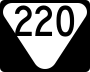 State Route 220 marker