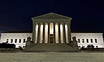 Supreme Court lit up at light