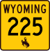 Wyoming Highway 225 marker