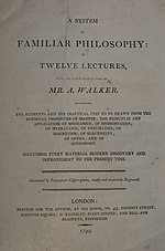 Title page to A System of Familiar Philosophy (1799)