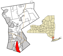 Location within Westchester County and the state of New York