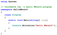 C code featuring curly braces and semicolon