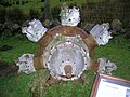 The engine from an Avro Anson which crashed on the north side of Dunrod Hill is now displayed in the Cut Centre car park.