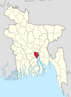 Location of Shariatpur in Bangladesh