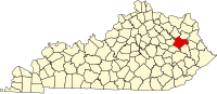 肯塔基州摩根县地图