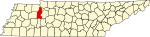 标示出本顿县位置的地图