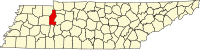 田纳西州本顿县地图