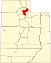 标示出摩根县位置的地图