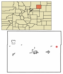 Location of the Town of Hillrose in Morgan County, Colorado.