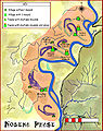 A map showing the en:Nodena Phase, a Mississippian cultural component and sites in en:Arkansas