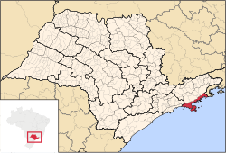 Location of Microregion of Caraguatatuba in the state of São Paulo