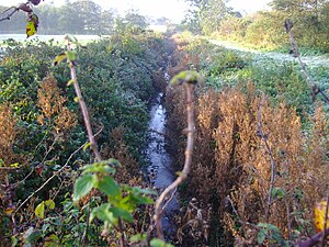 The beck north of the Felbrigg Estate near the village of Sustead.