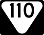 State Route 110 marker