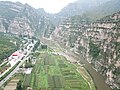 Aerial view of Shidu Town and Juma River, 2018