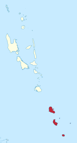在瓦努阿图的位置