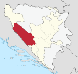 第十州在波黑联邦的位置
