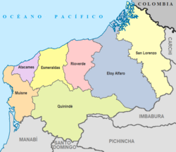Cantons of Esmeraldas Province