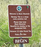 Black Mountain sign.