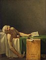 The Death of Marat by Jacques-Louis David, imitated in bathtub scene