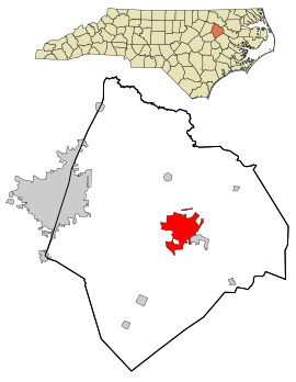 Location in Edgecombe County and the state of North Carolina.