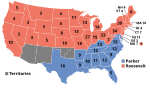 Electoral map, 1904 election