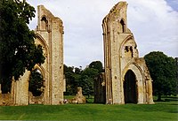 The ruins of Glastonbury Abbey, dissolved in 1539 following the execution of the abbot