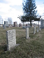 Some of the graves in the burial ground pre-date the 1874 Friends meeting house.