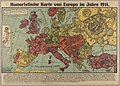Image 17A cartoon map of Europe in 1914, at the beginning of World War I. (from Political cartoon)